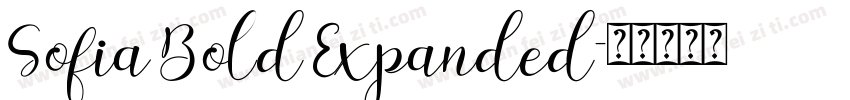 Sofia Bold Expanded字体转换
